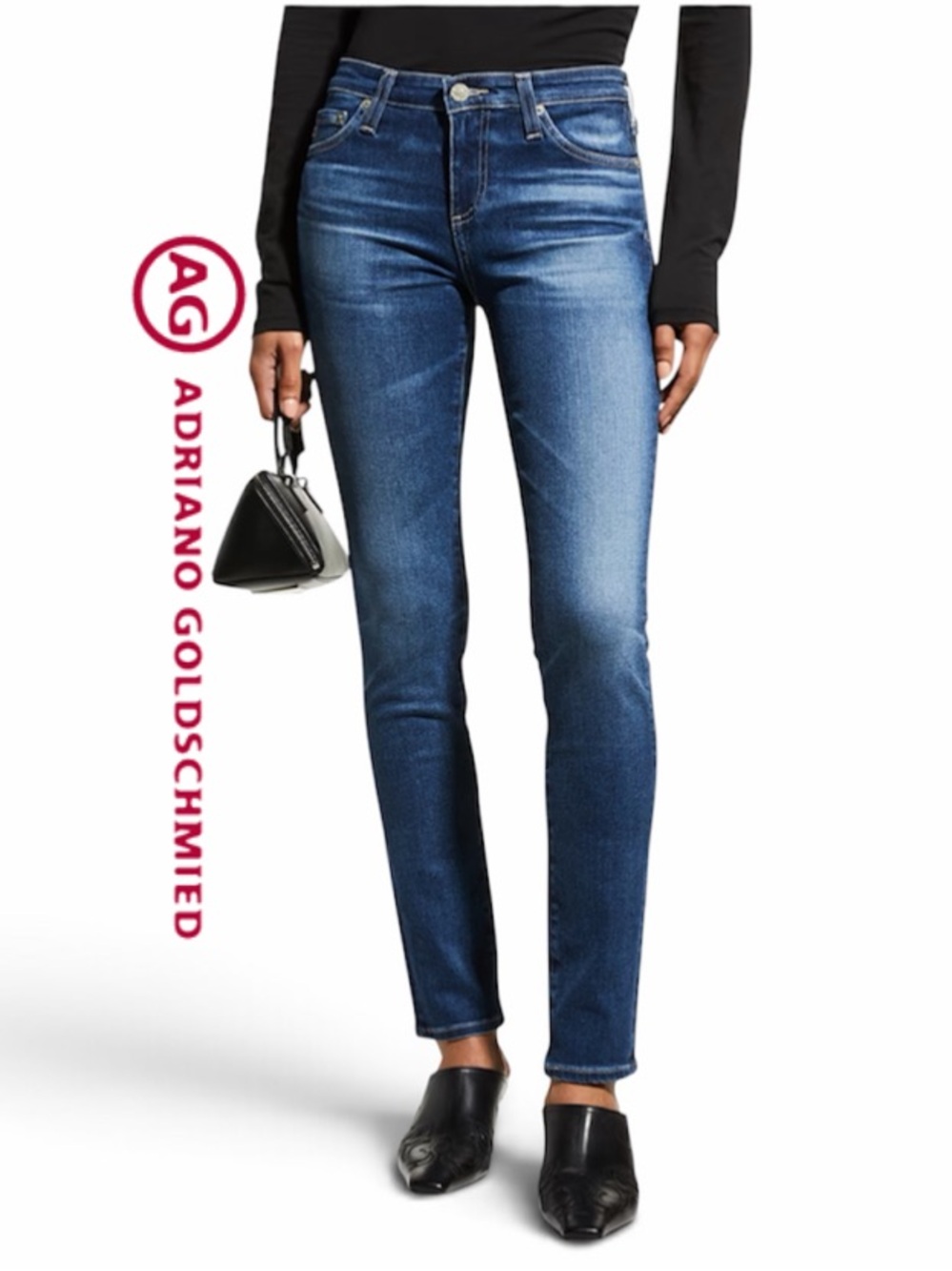 Ag Adriano Goldschmied The Prima Mid Rise Cigarette Women’s Skinny Jeans 26R